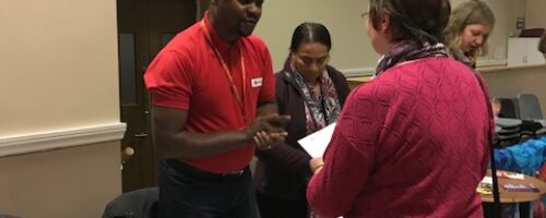 British red Cross stall at meeting