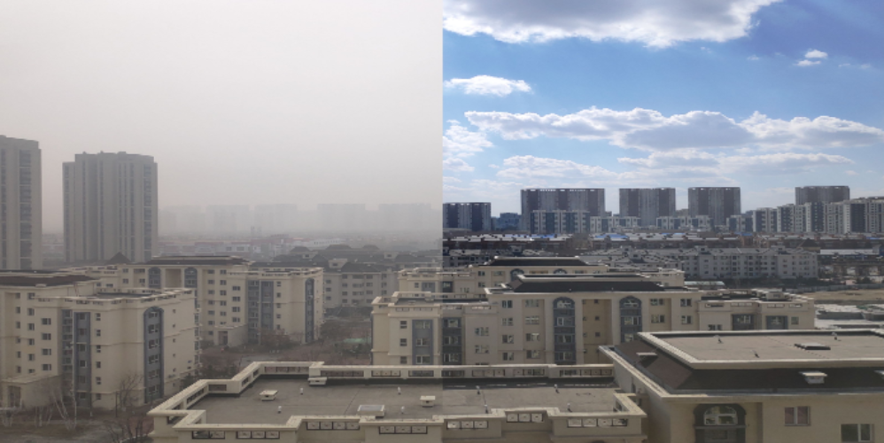 buildings showing the impact of pollution