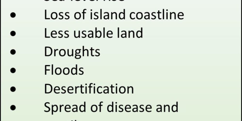 list of climate change effects