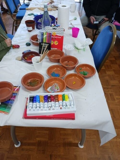 pottery painting and clay shaping