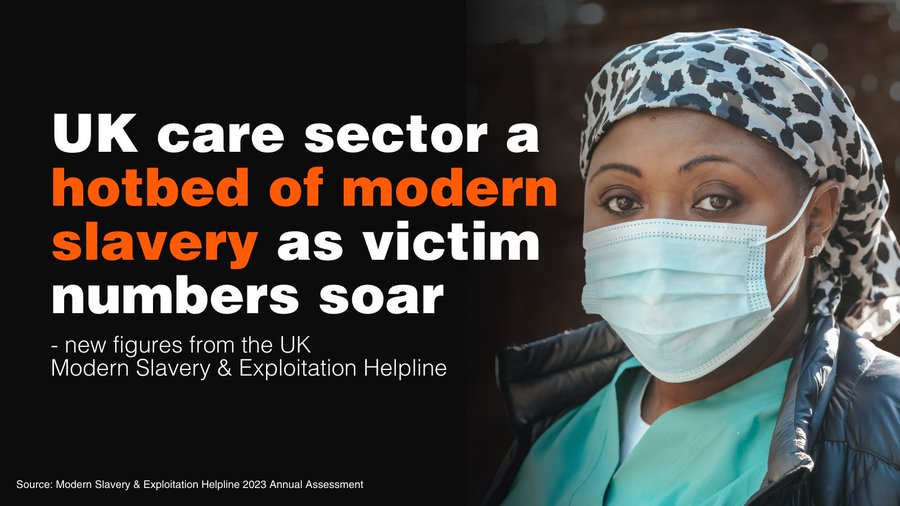 UK care sector a hotbed of modern slavery as victim numbers soar